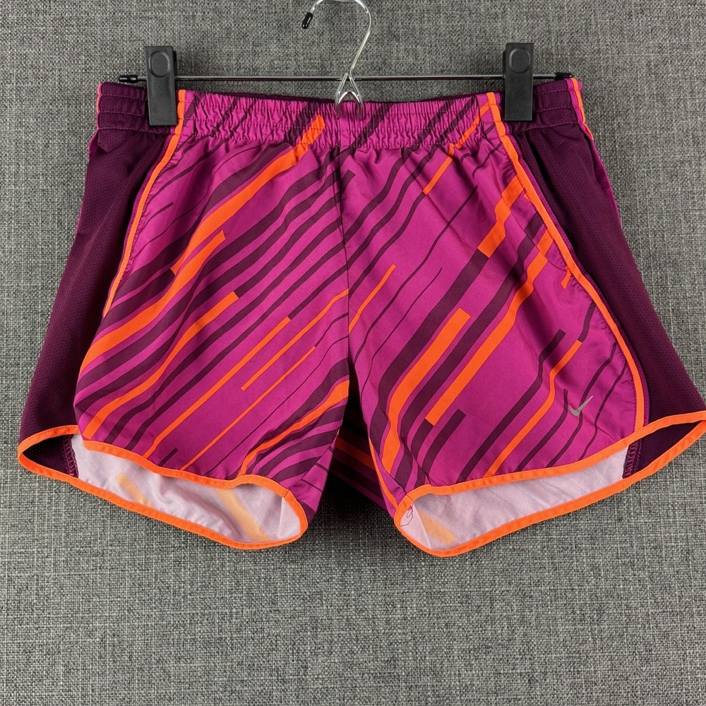 Nike Dri-FIT‎ Tempo Running Shorts Womens Small Pink Orange Athletic Track Lined